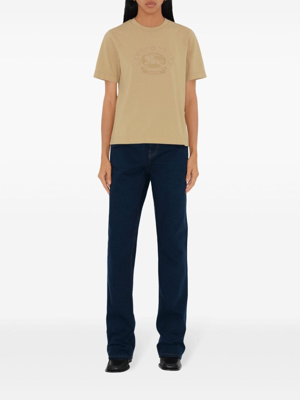 logo-embroidered cotton T-shirt - 2