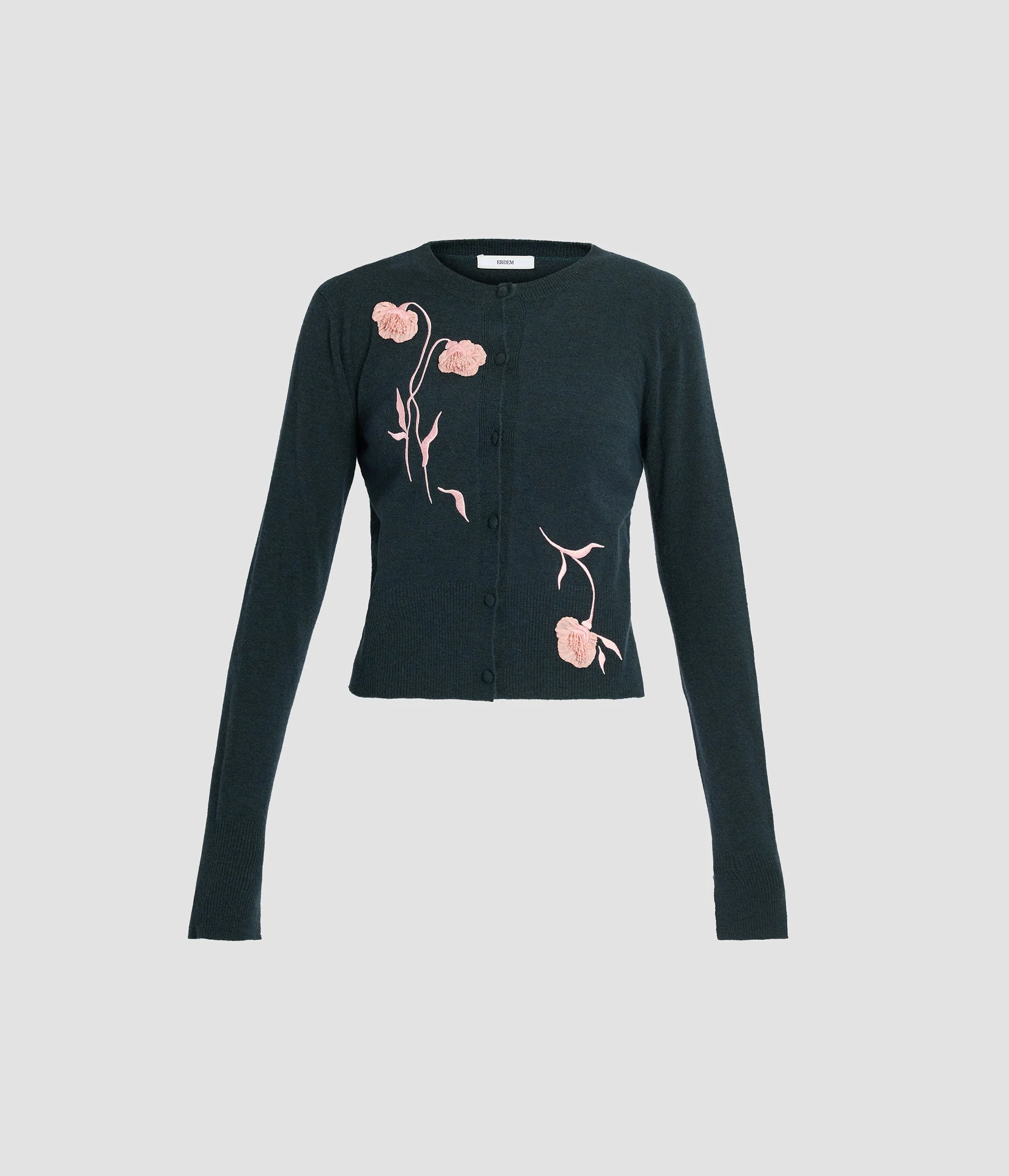EMBROIDERED FITTED CARDIGAN - 1