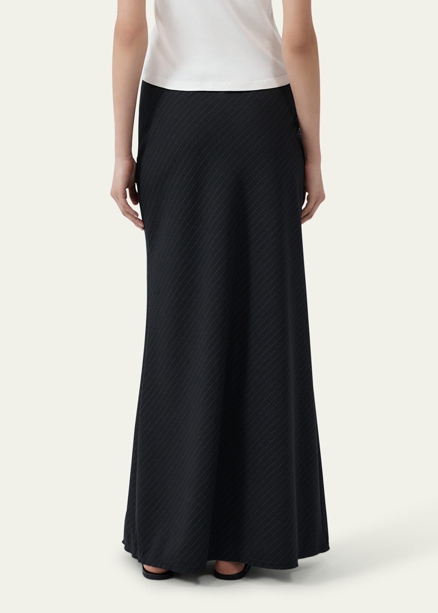 Pinstripe Maxi Skirt - 3