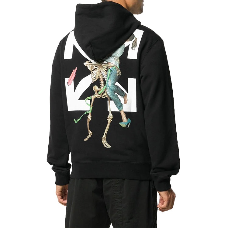 Off-White Pascal Printing Hooded Pullover Men Black OMBB034F20FLE0031010 - 3