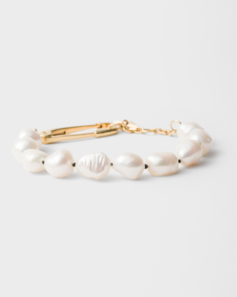 Prada Metal bracelet with pearls outlook
