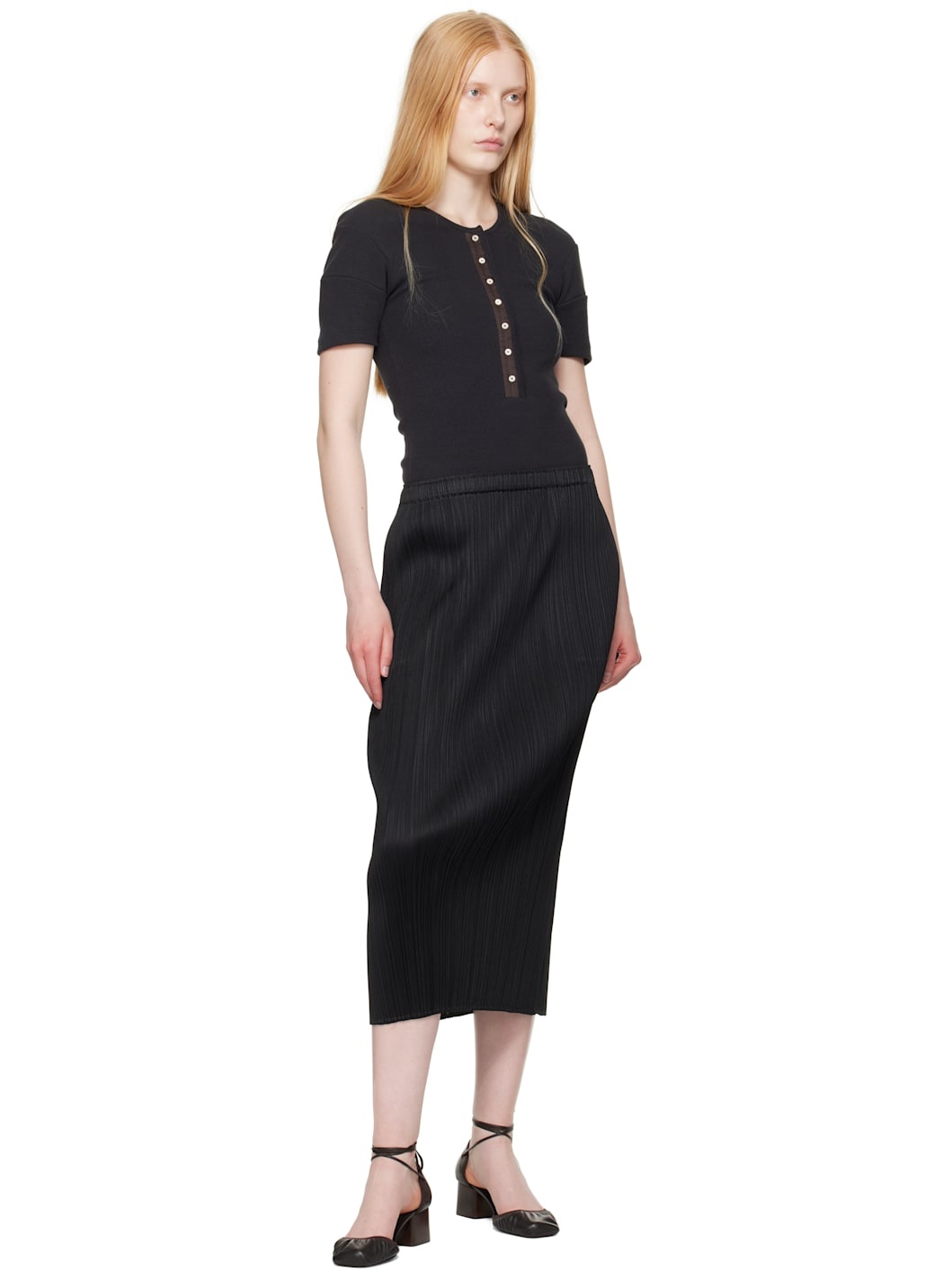 Black Basics Midi Skirt - 4