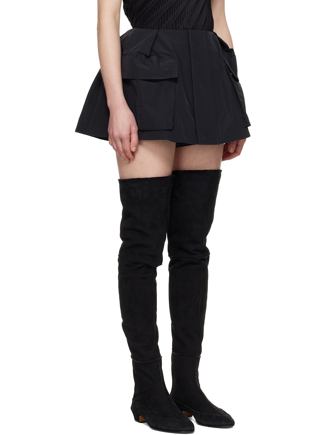 Black Grosgrain Skort - 2