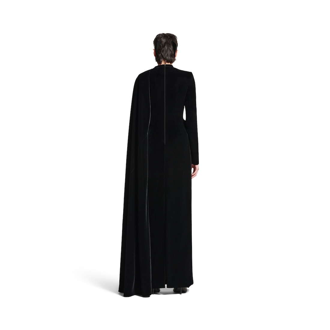 Women's Maxi Sleeve Gown in Black - 4