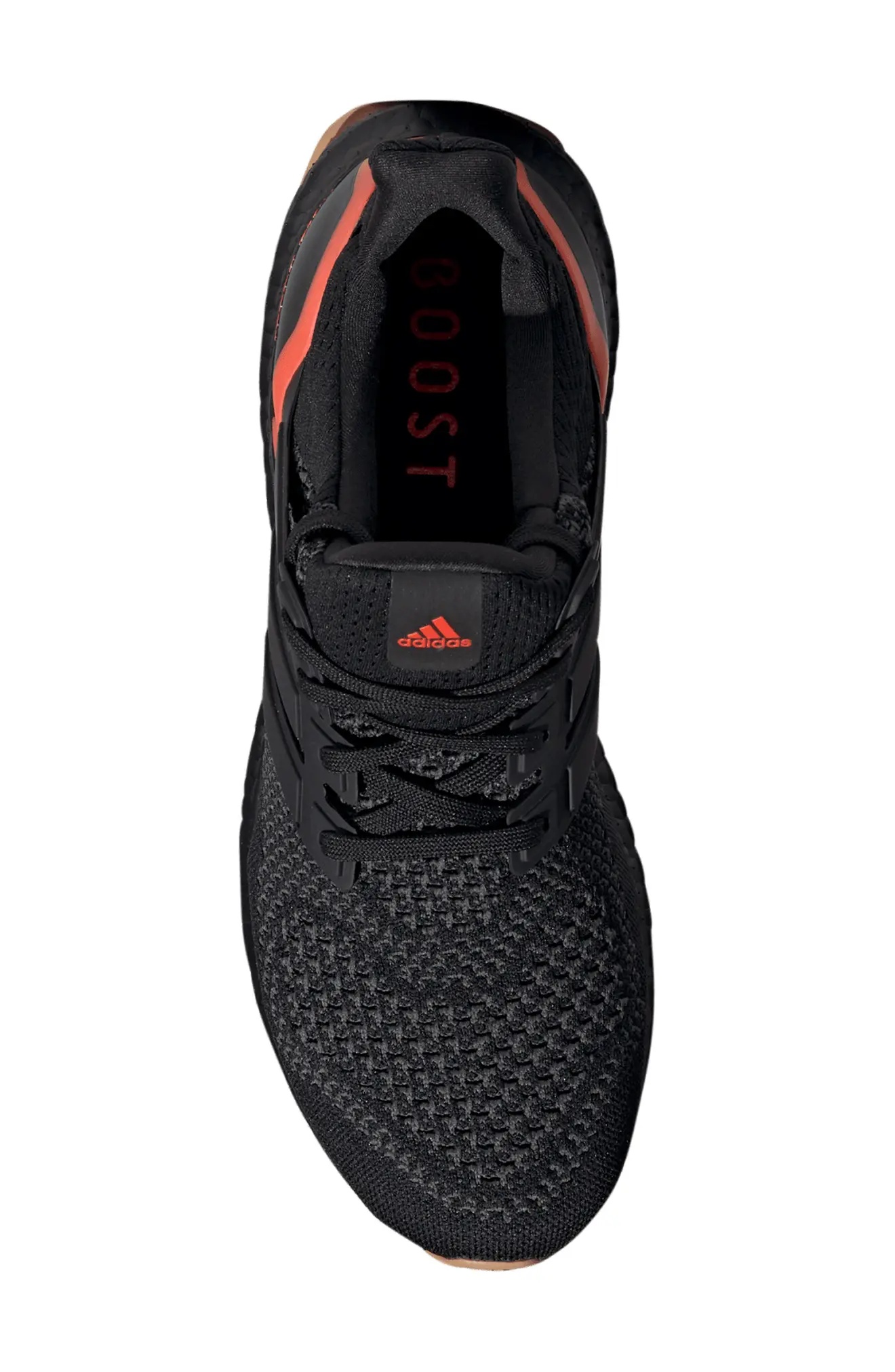 Ultraboost 1.0 Running Sneaker in Black/Black/Solar Red - 4