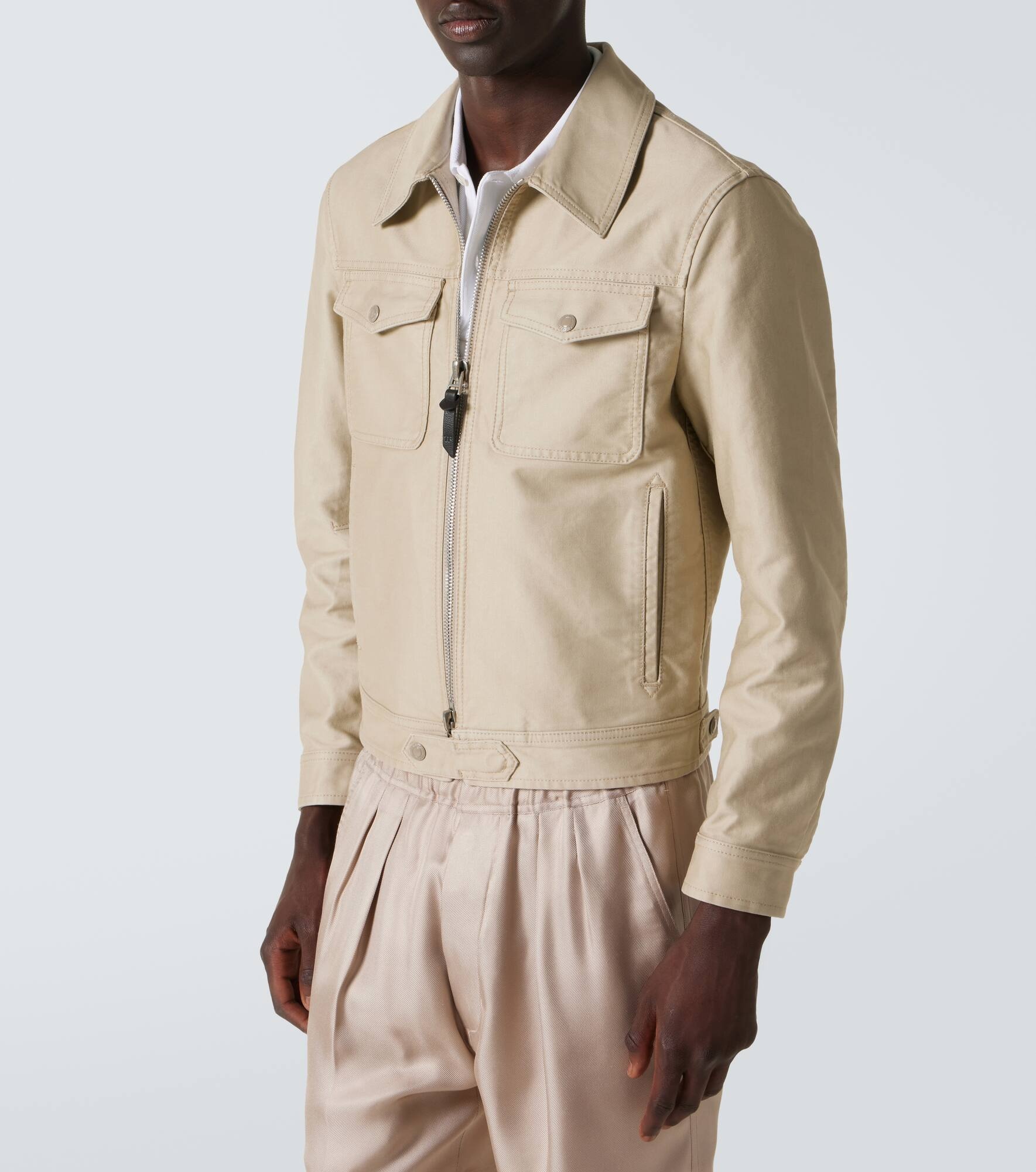Cotton satin blouson - 3