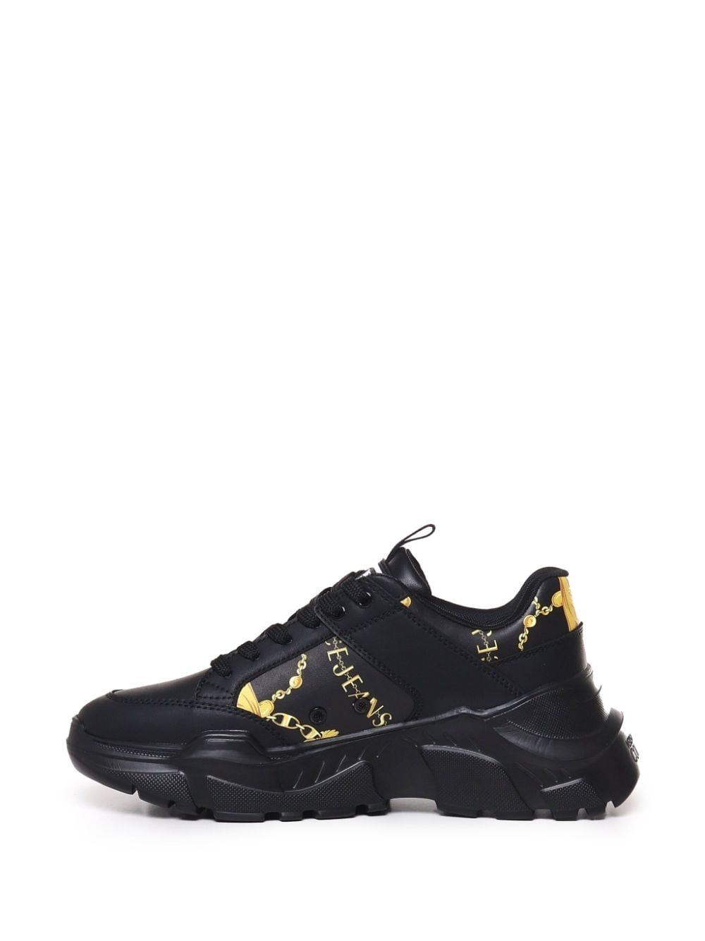 logo-baroque-print sneakers - 4