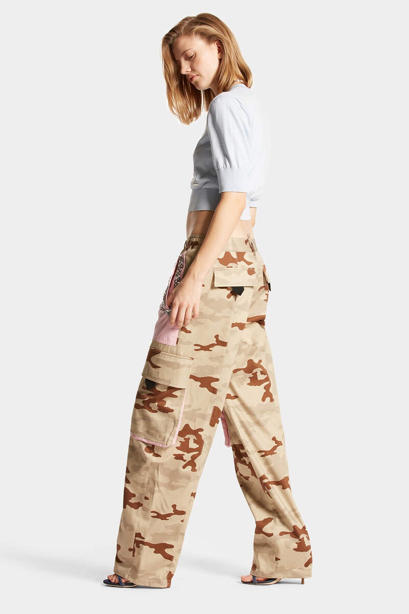 DIAMOND CAMOU CARGO PANTS - 4