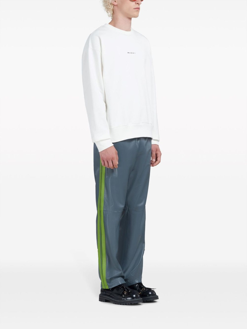 Marni logo-print cotton sweatshirt outlook