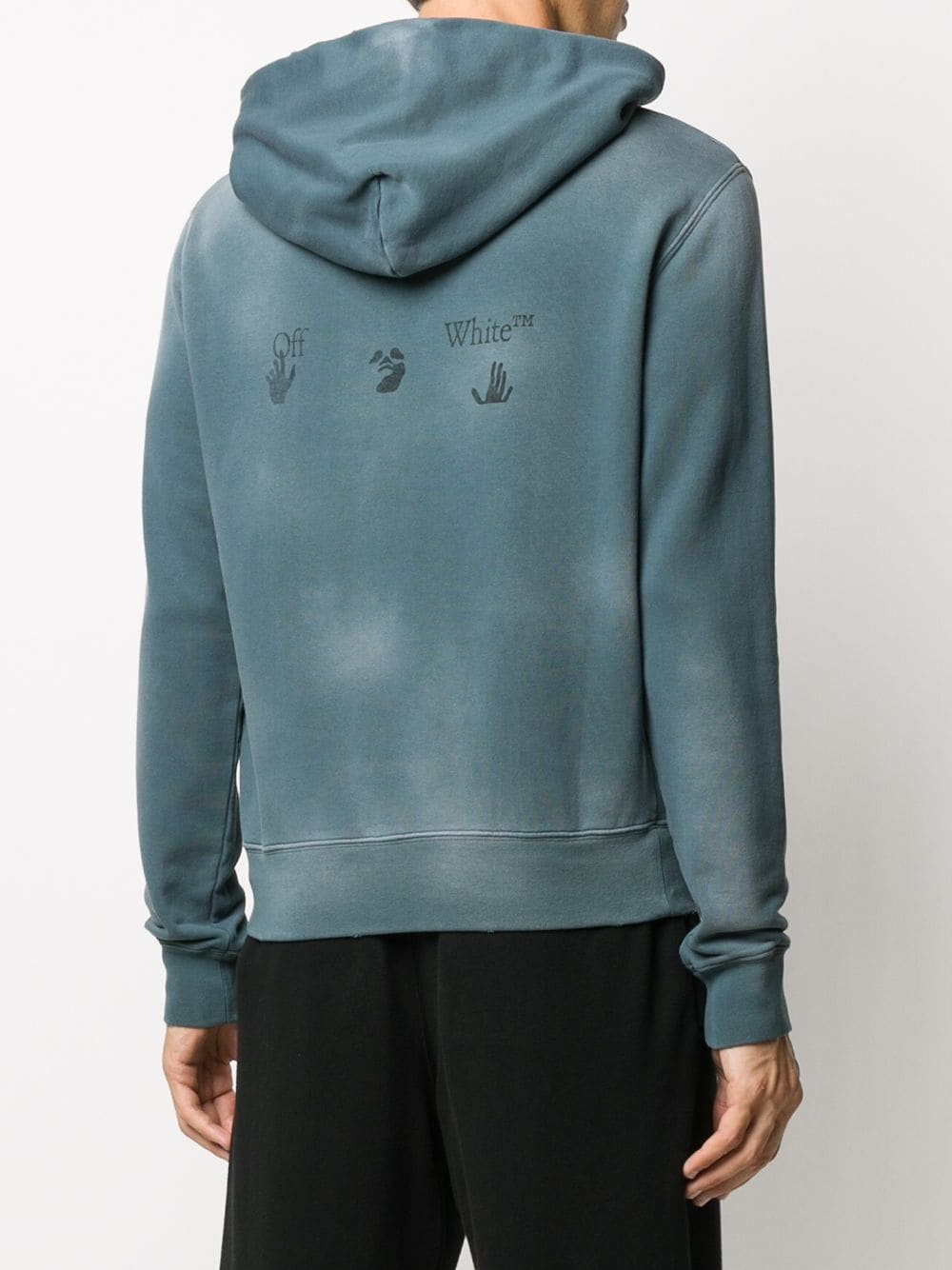 logo-print gradient-effect hoodie - 4