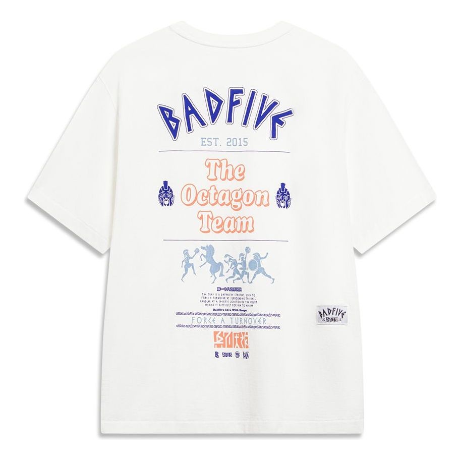 Li-Ning BadFive Force A Turnover Graphic T-shirt 'White' AHST289-5 - 1
