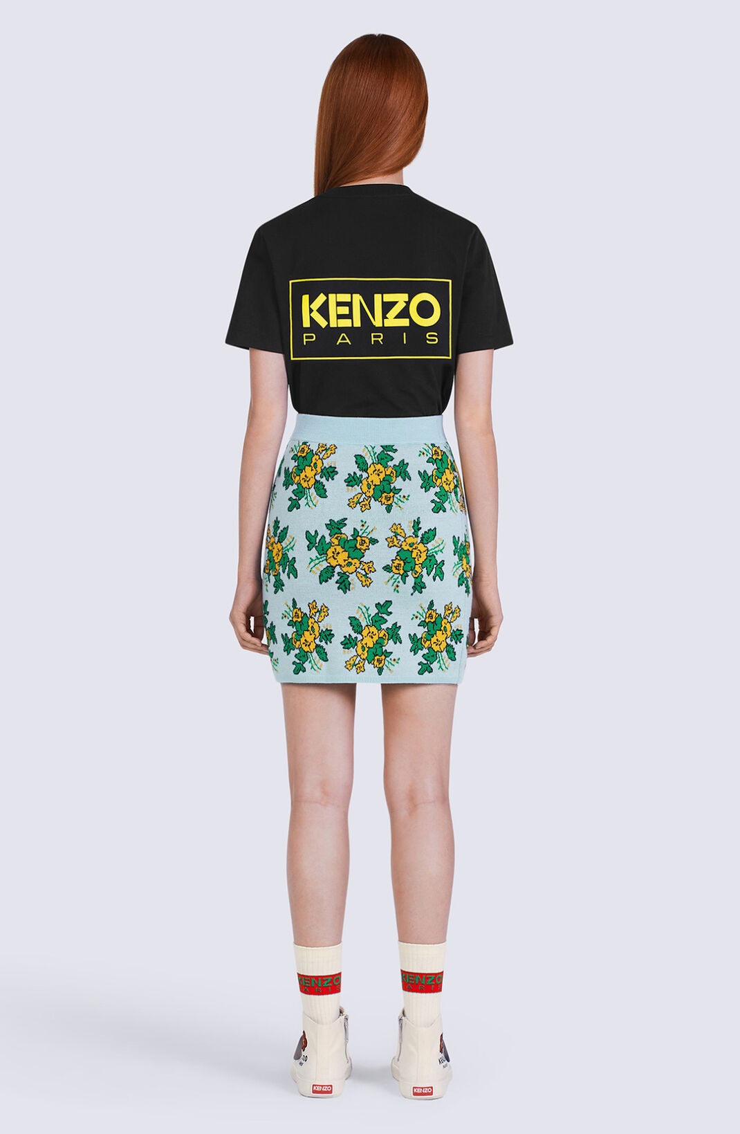 'Pop Bouquet' wool mini skirt - 3