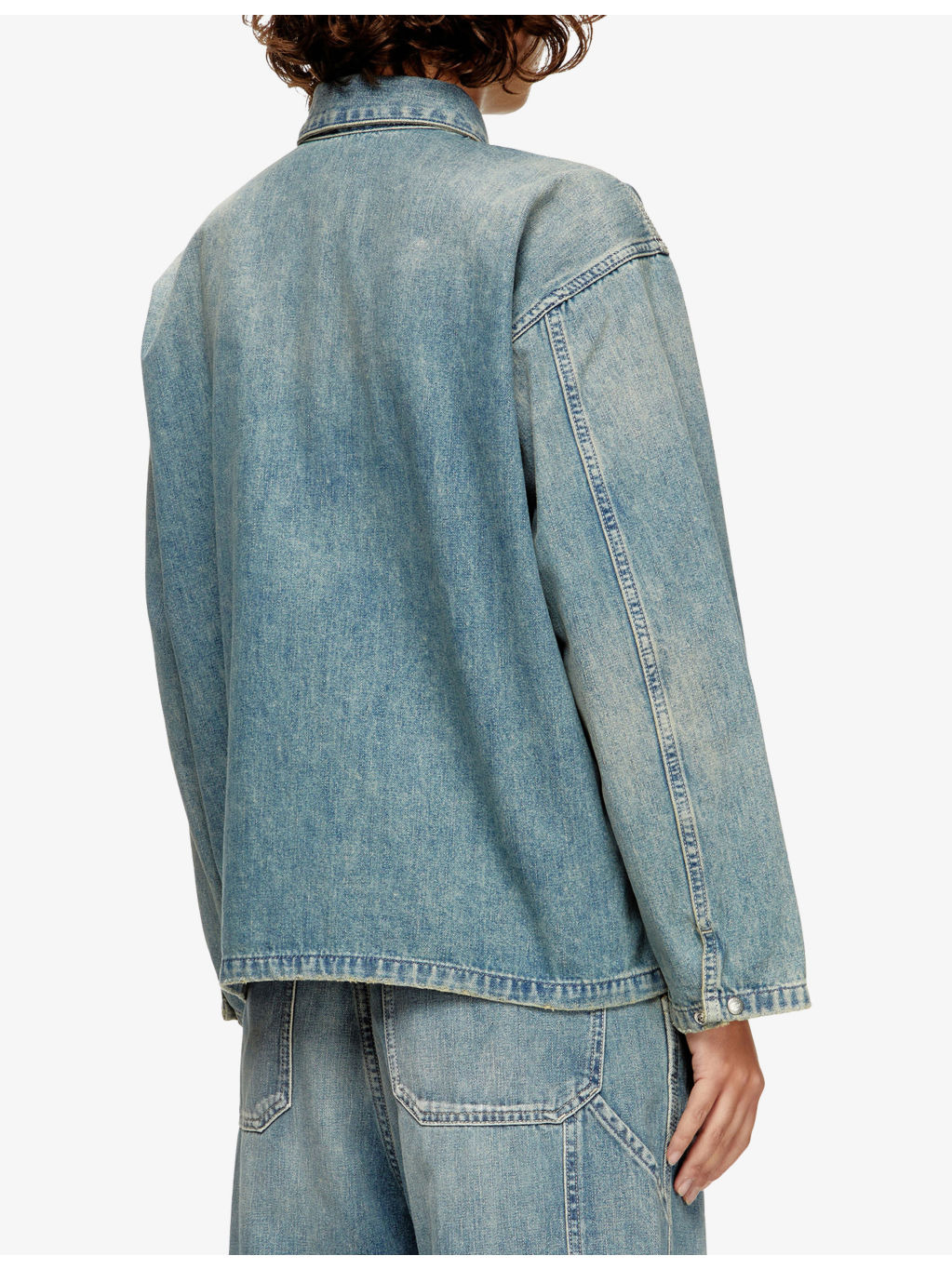 Relaxed-Fit Chest-Pocket Denim Shirt - 4