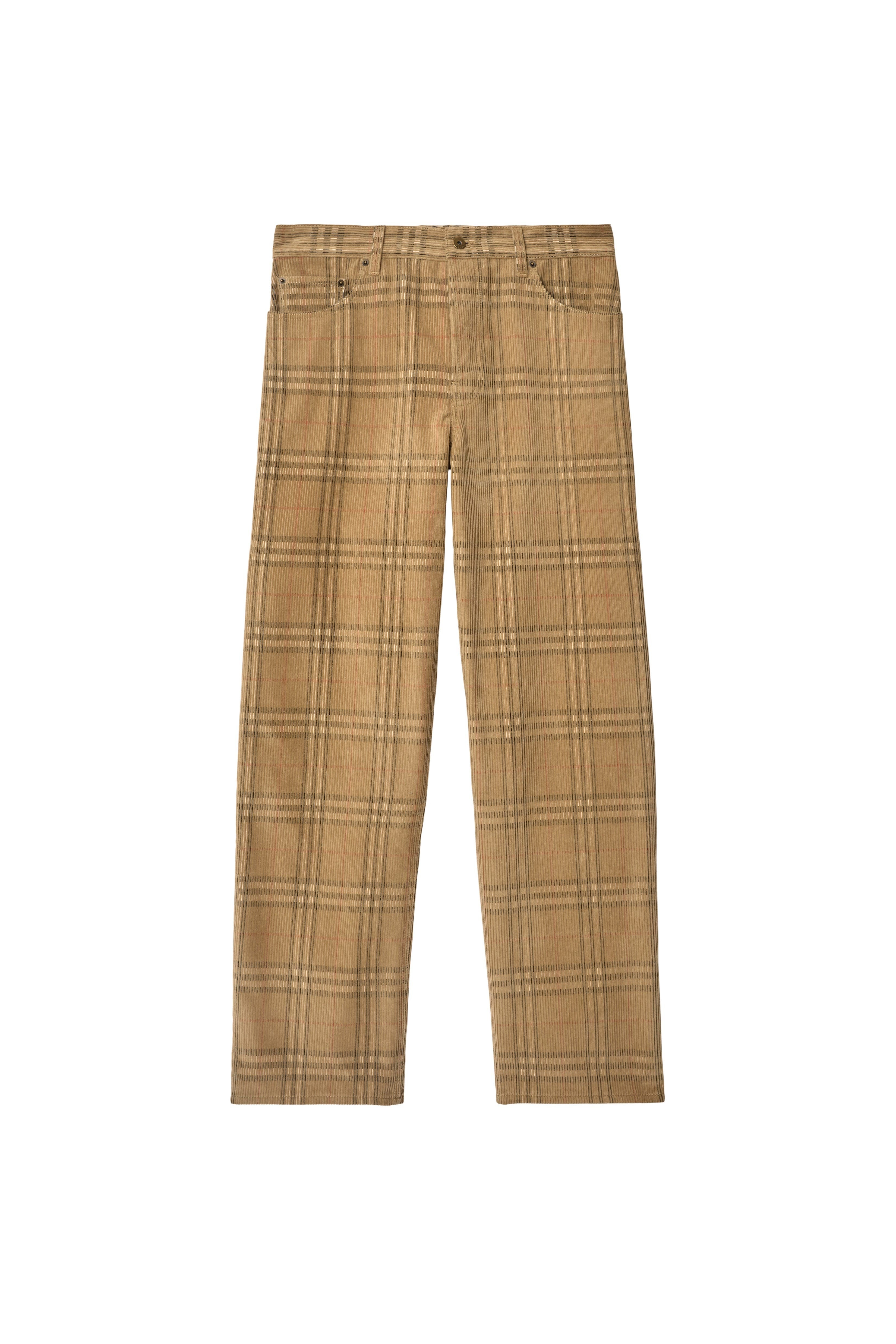 burberry Check Corduroy Trousers in Sand at Nordstrom - 2