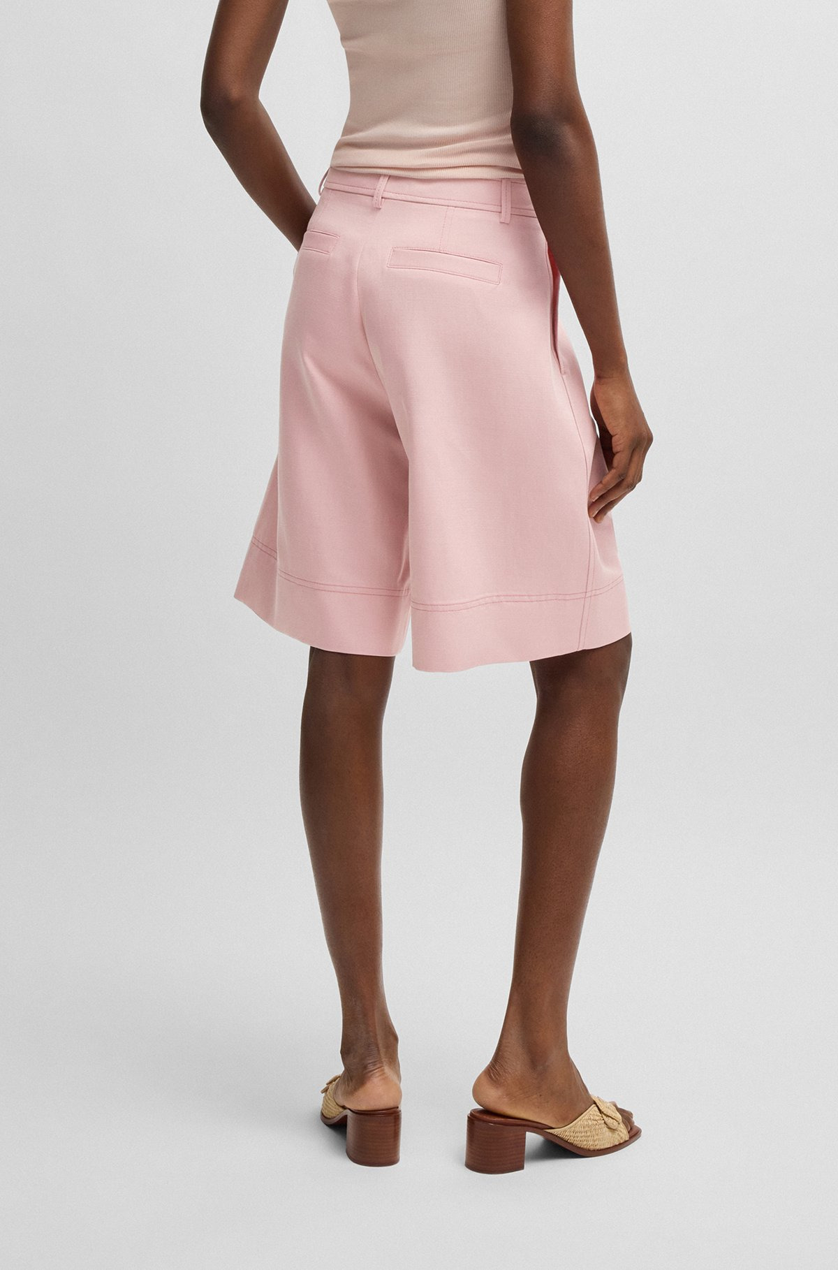 FORMAL SHORTS WITH FRONT PLEATS - 4