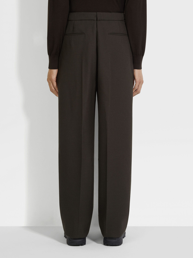 DARK BROWN WOOL PANTS 6