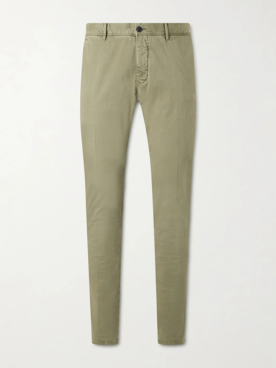 Slim-Fit Tapered Stretch-Cotton Gabardine Trousers - 1