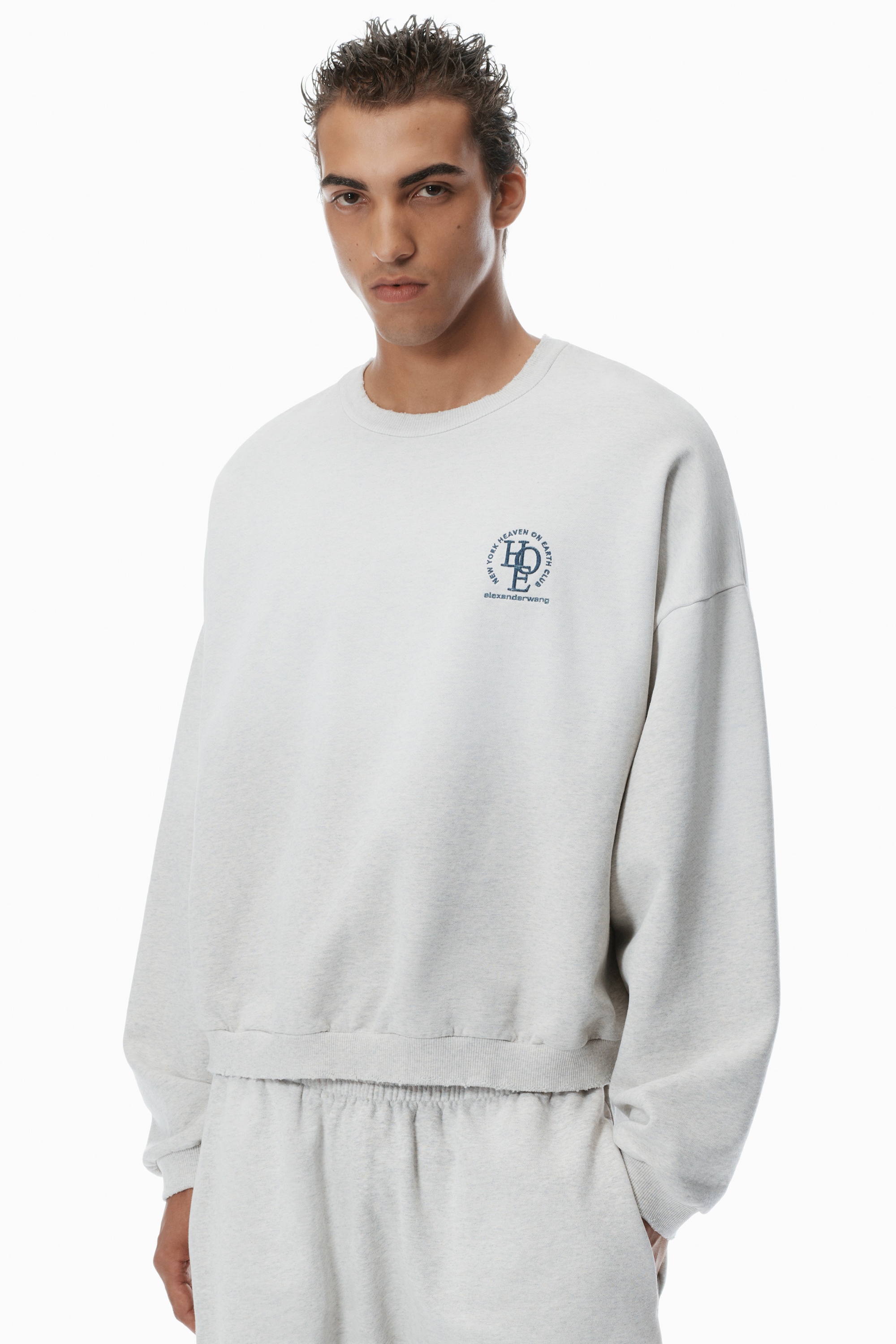 Unisex Logo Oversized Cotton Terry Sweatshirt - 3