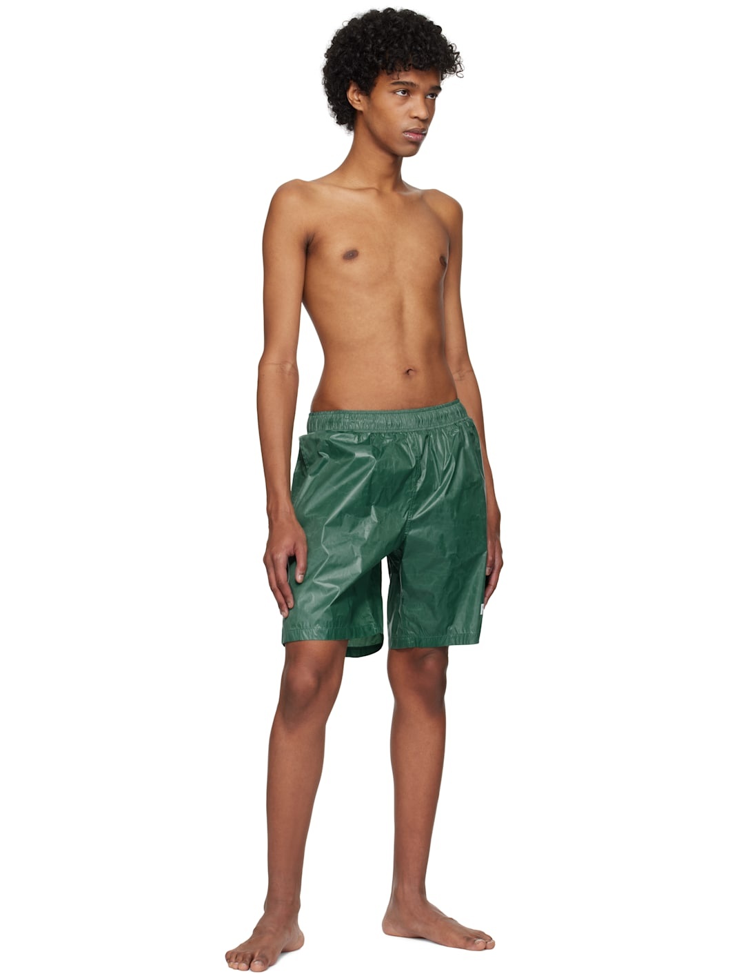 Green 'Polizei' Swim Shorts - 4