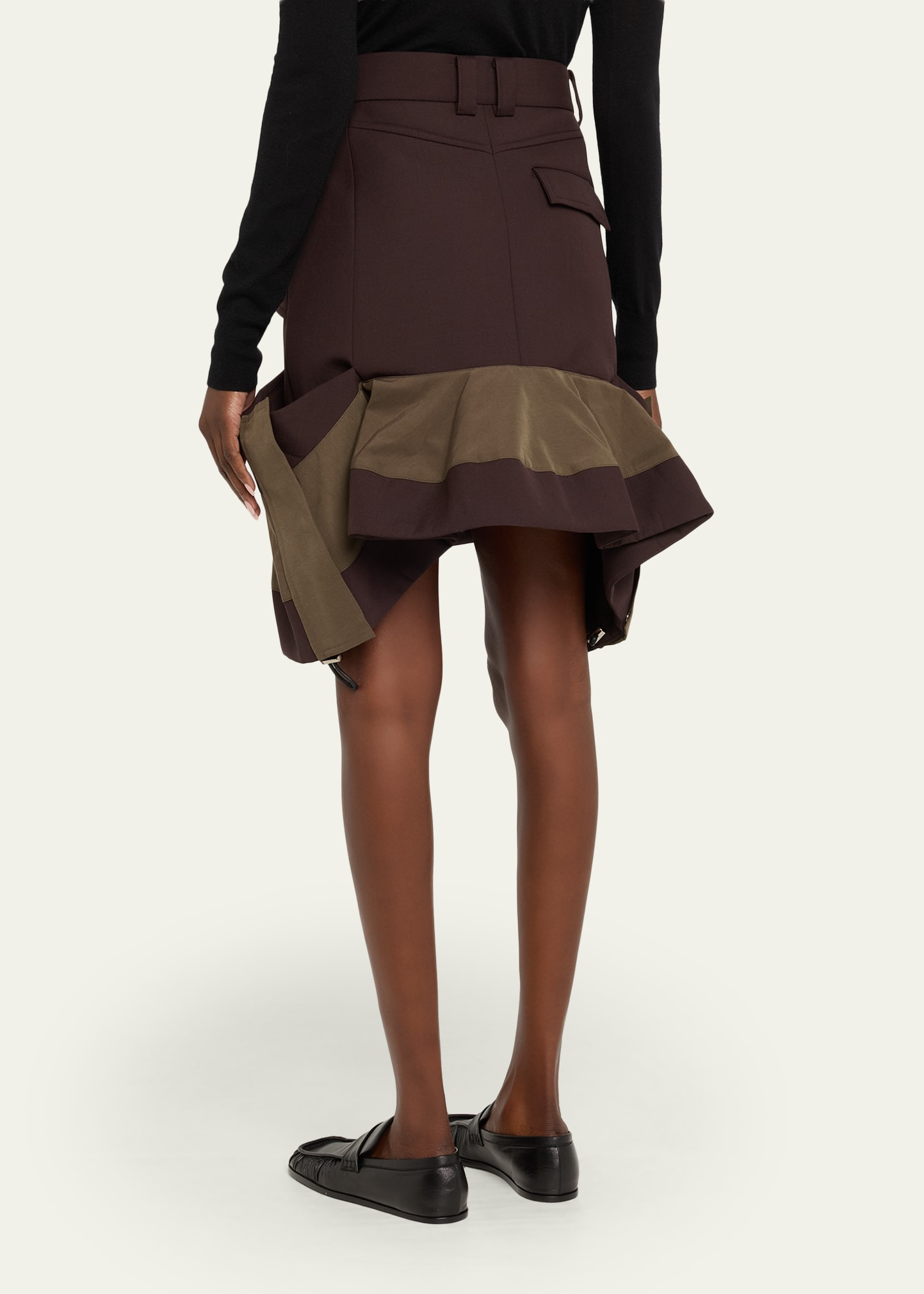 Hybrid Asymmetric Flounce Skirt - 3