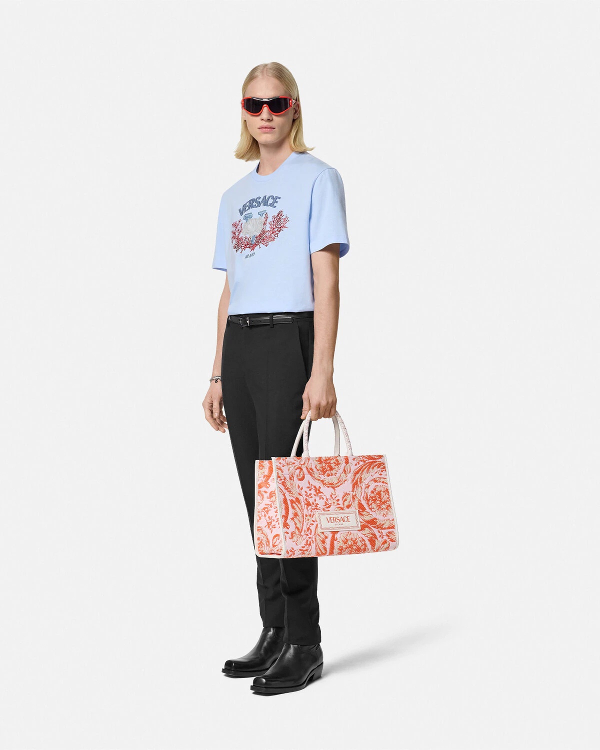 Embroidered University Coral T-Shirt - 2