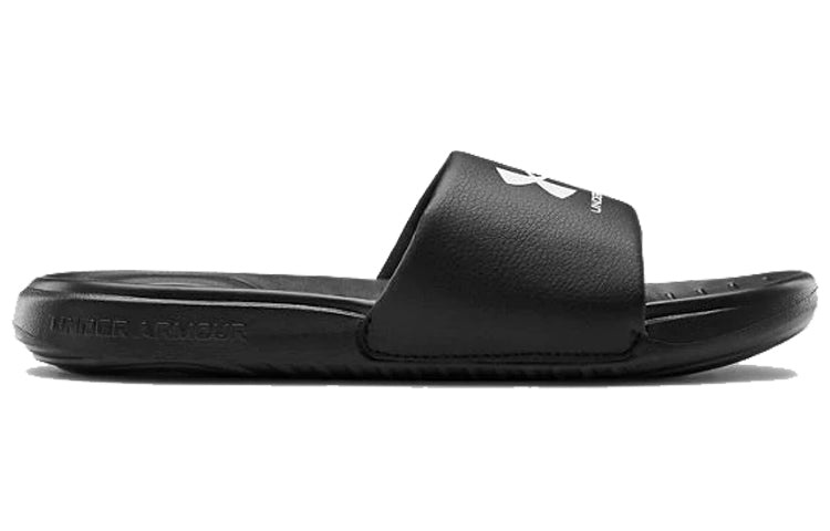 (WMNS) Under Armour Ansa Fixed Slides 'Black White' 3023772-004 - 2