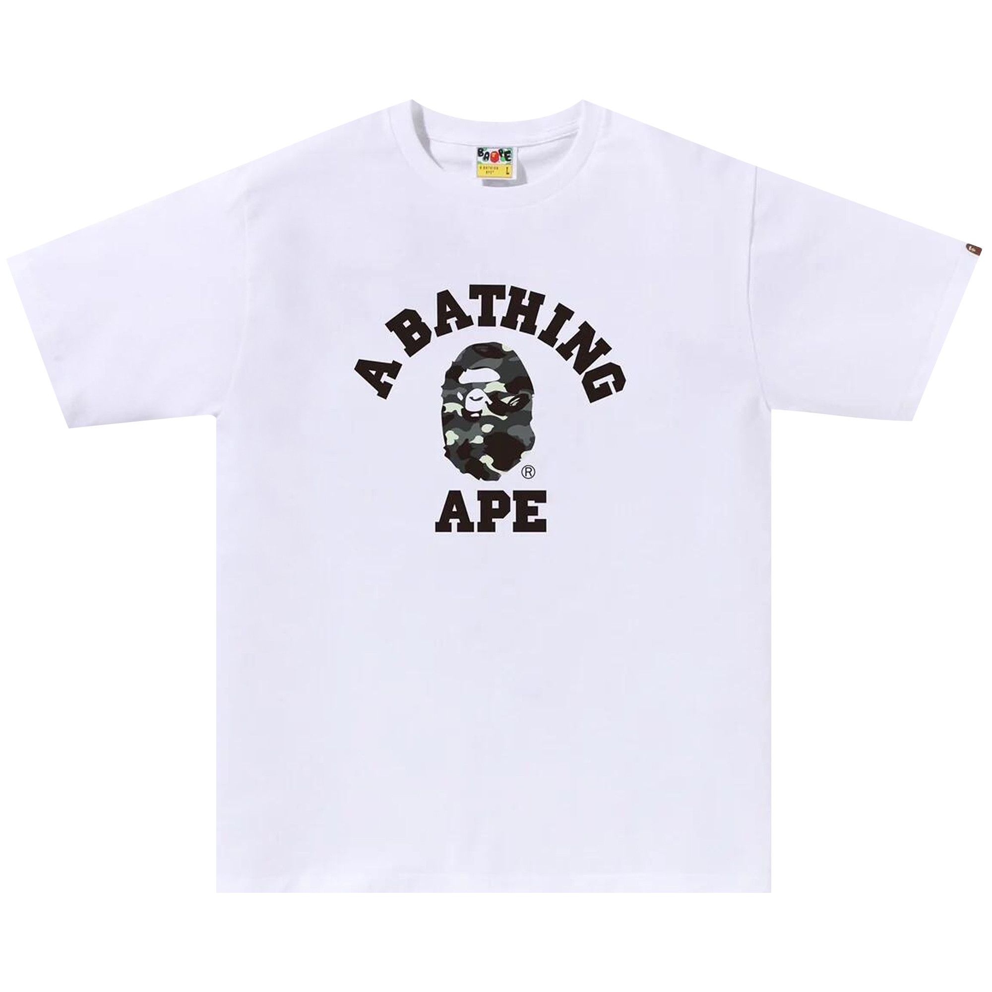 BAPE City Camo College Tee 'White/Black' - 1