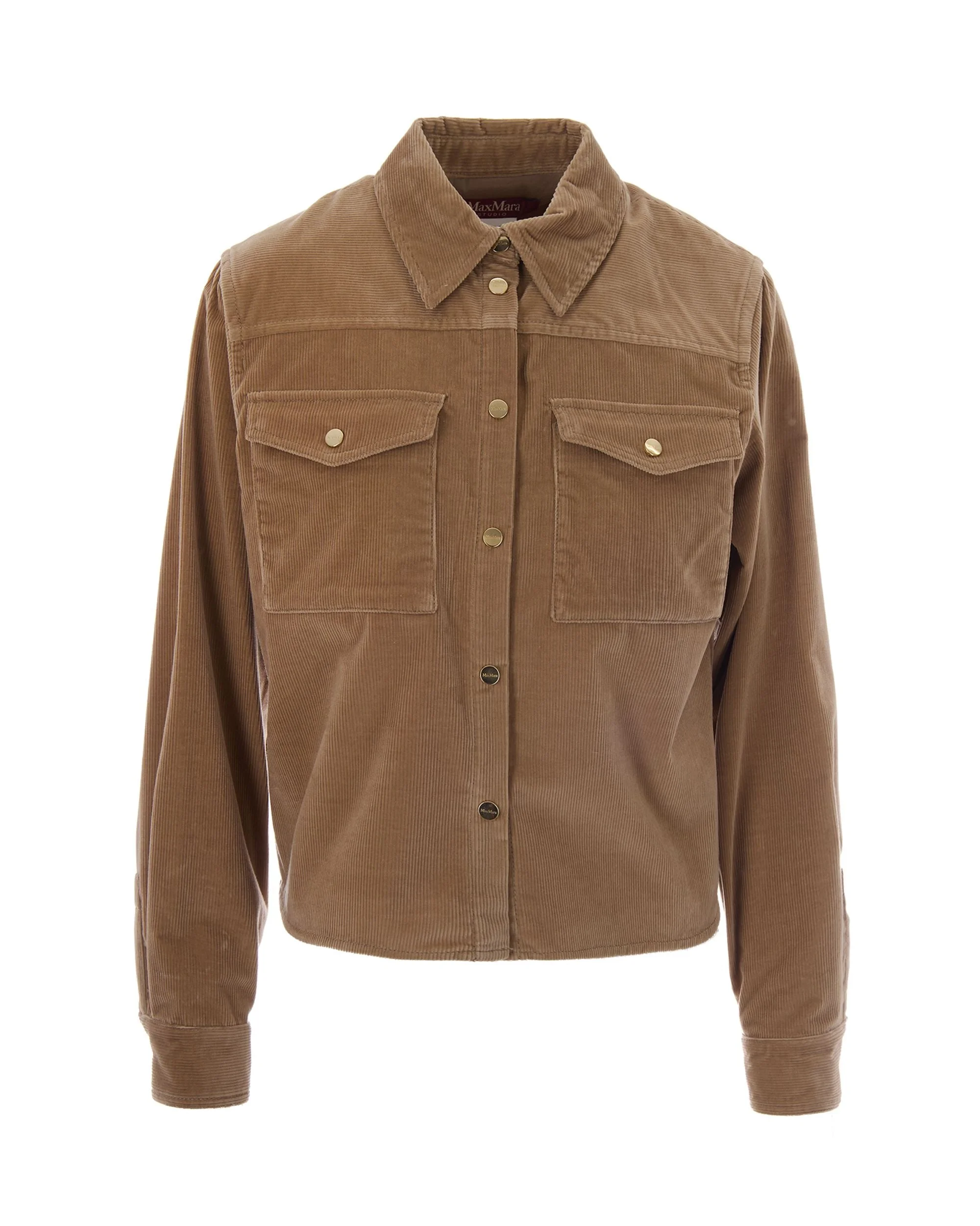 Max Mara Studio Women’s Corduroy Button-Up Shirt Jacket - 1