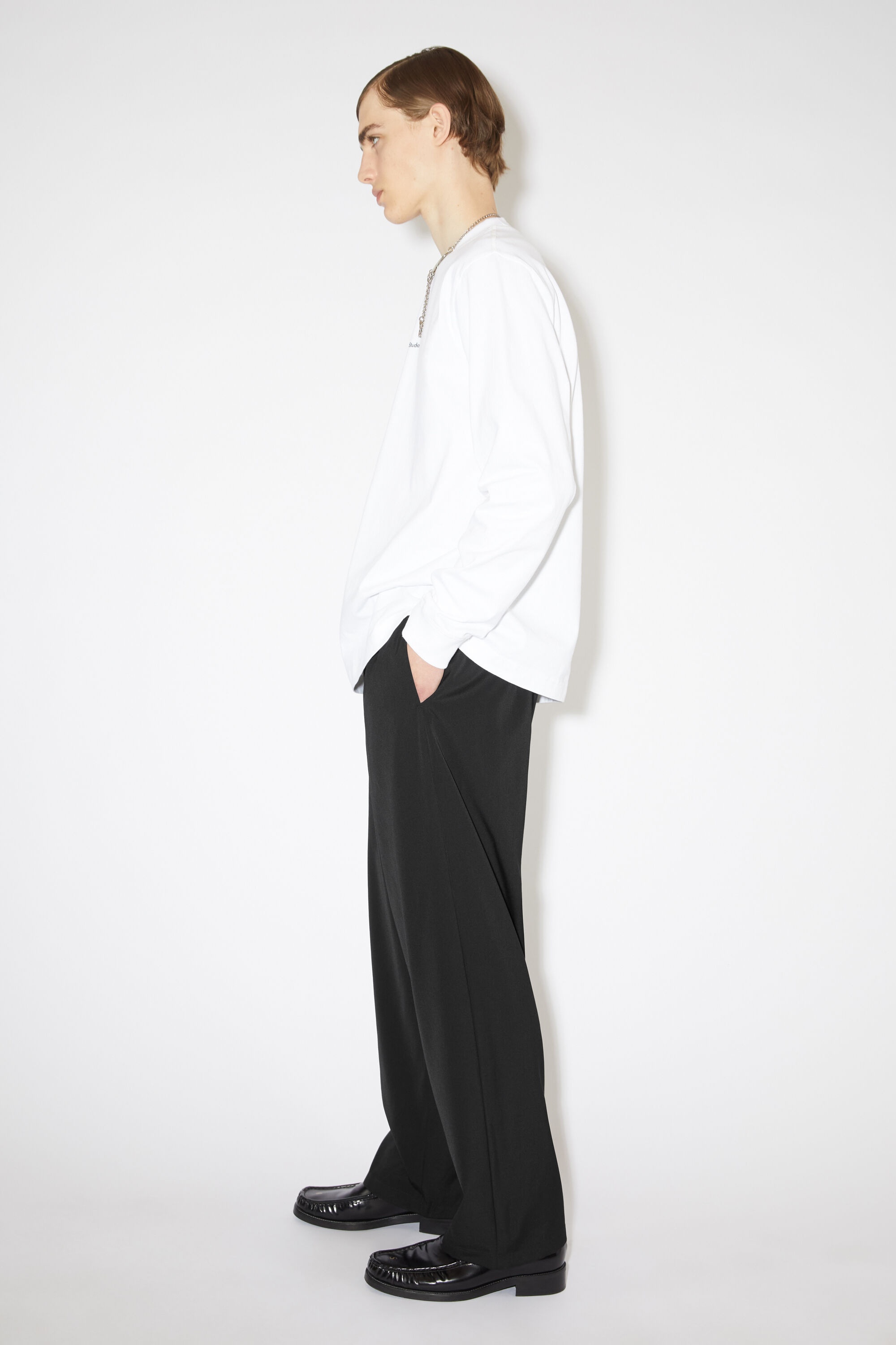 Relaxed fit trousers - Black - 4