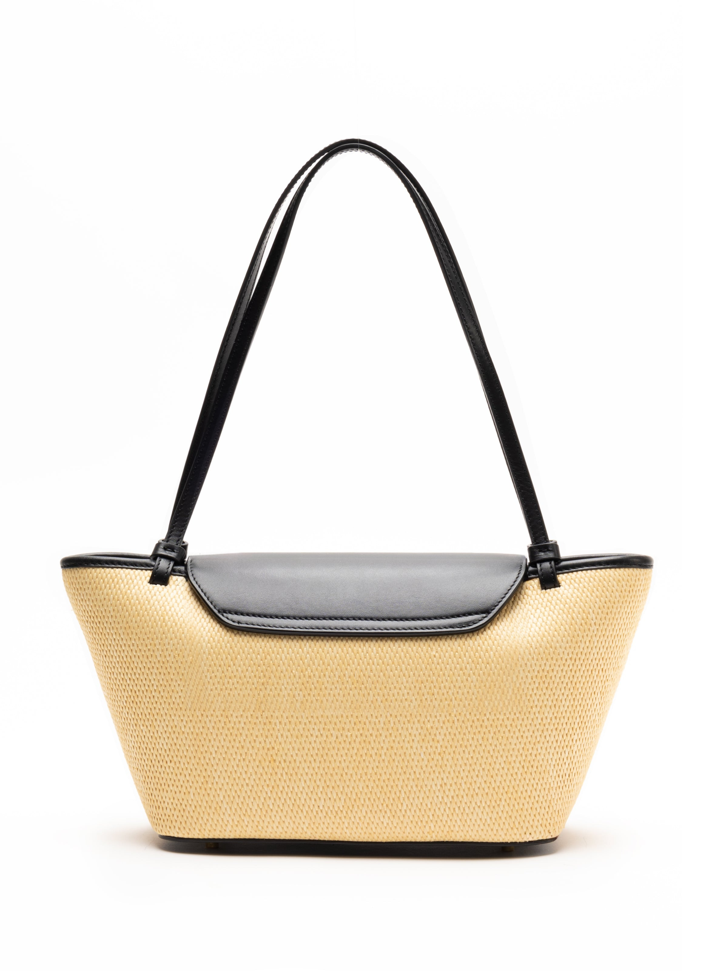 Courrier Tote Raffia/Leather Natural/Black - 3