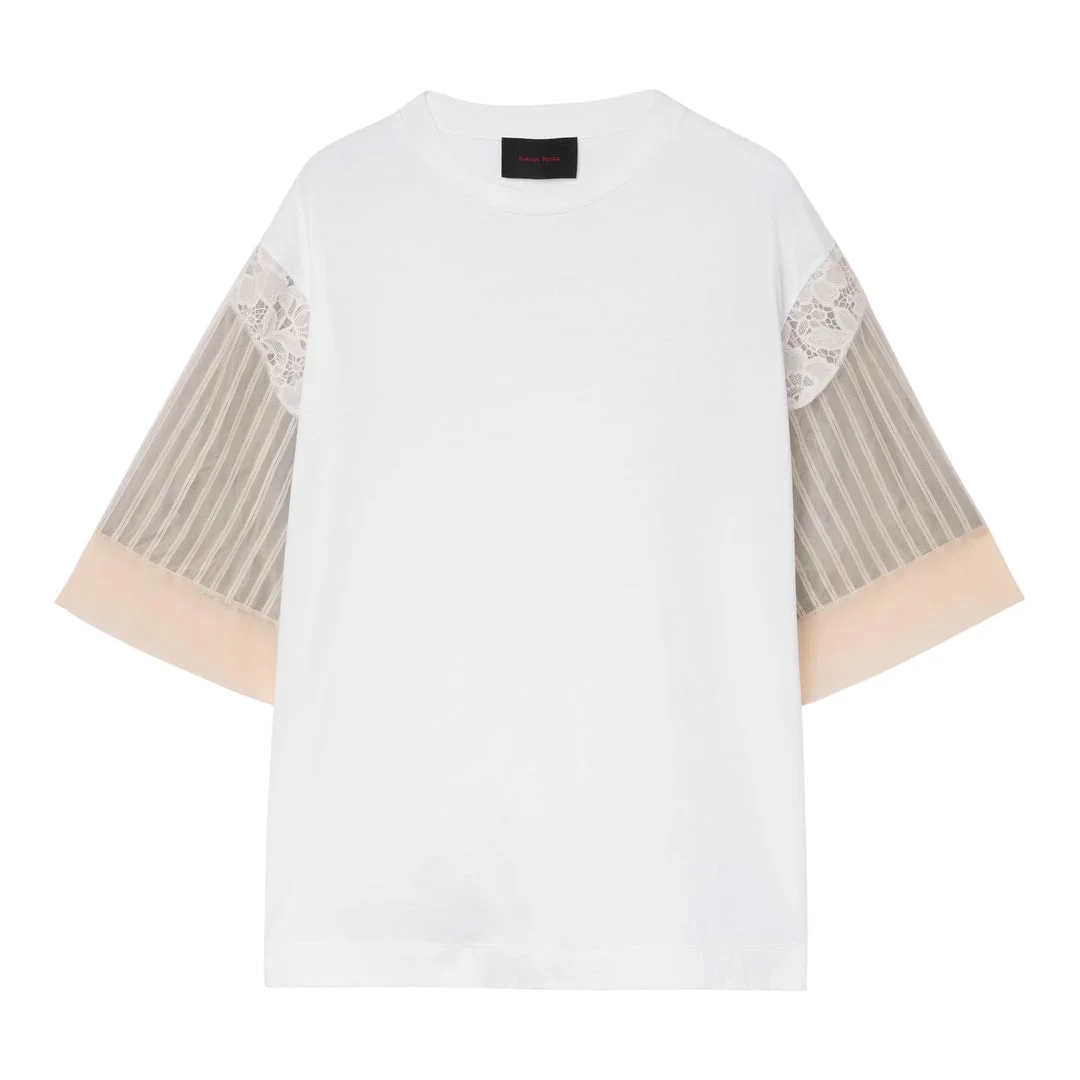 Trapped Lace Patchwork T-Shirt - 1