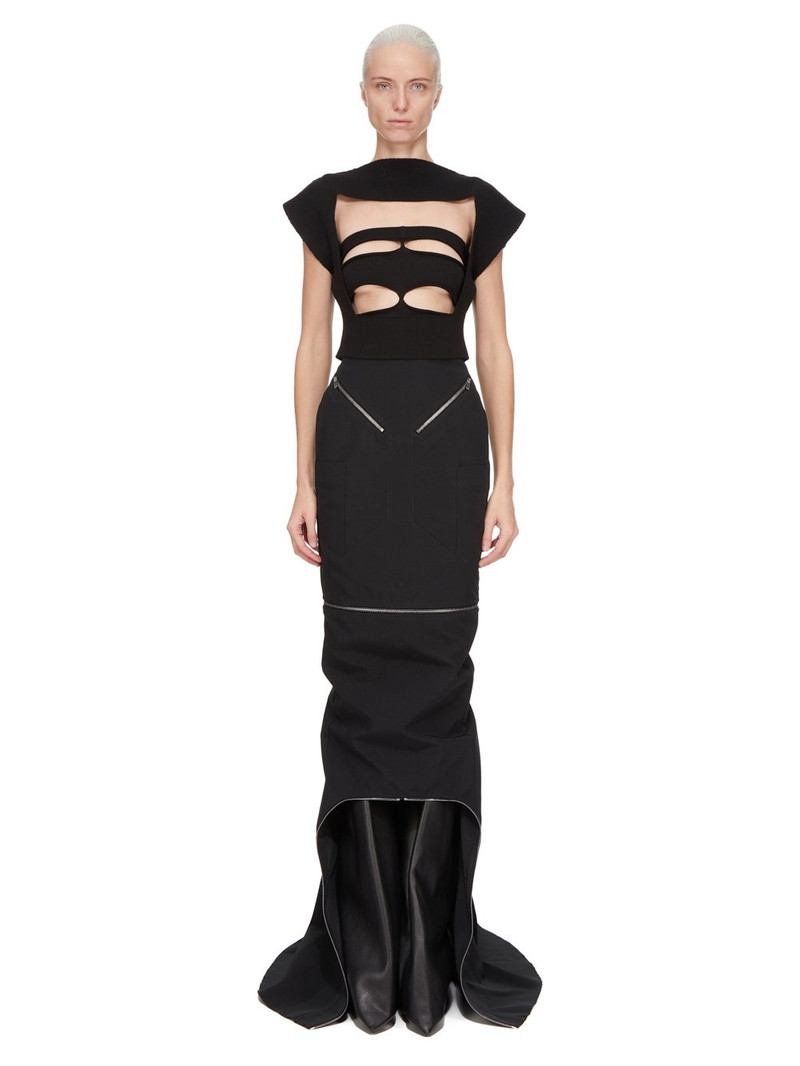 Black Hollywood Canvas Headon Maxi Skirt 8
