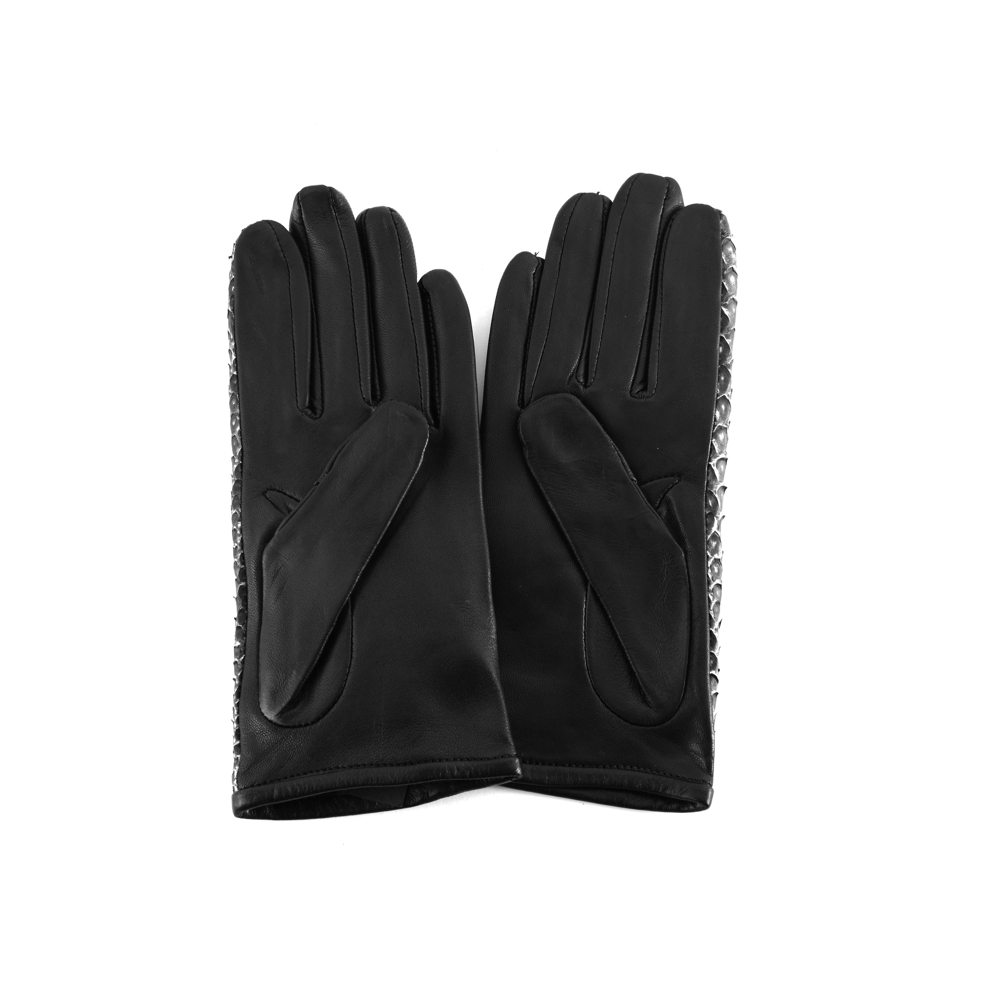 PYTHON LEATHER GLOVES - 2