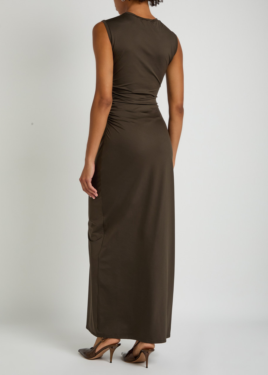 Stella Mccartney Ruched Stretch-jersey Maxi Dress - 3