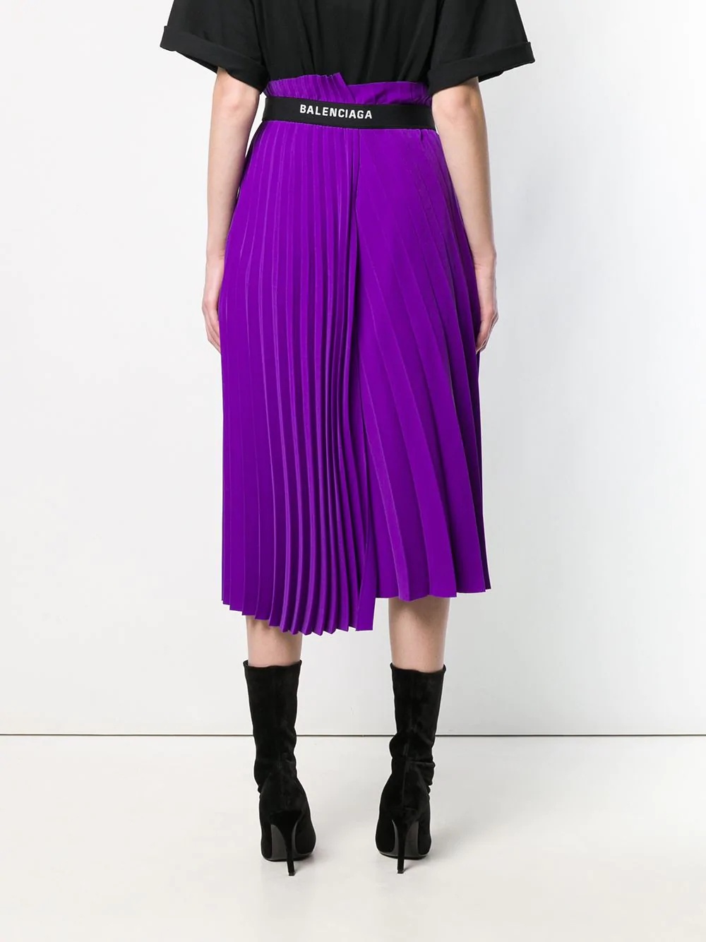 pleated elastic skirt - 4