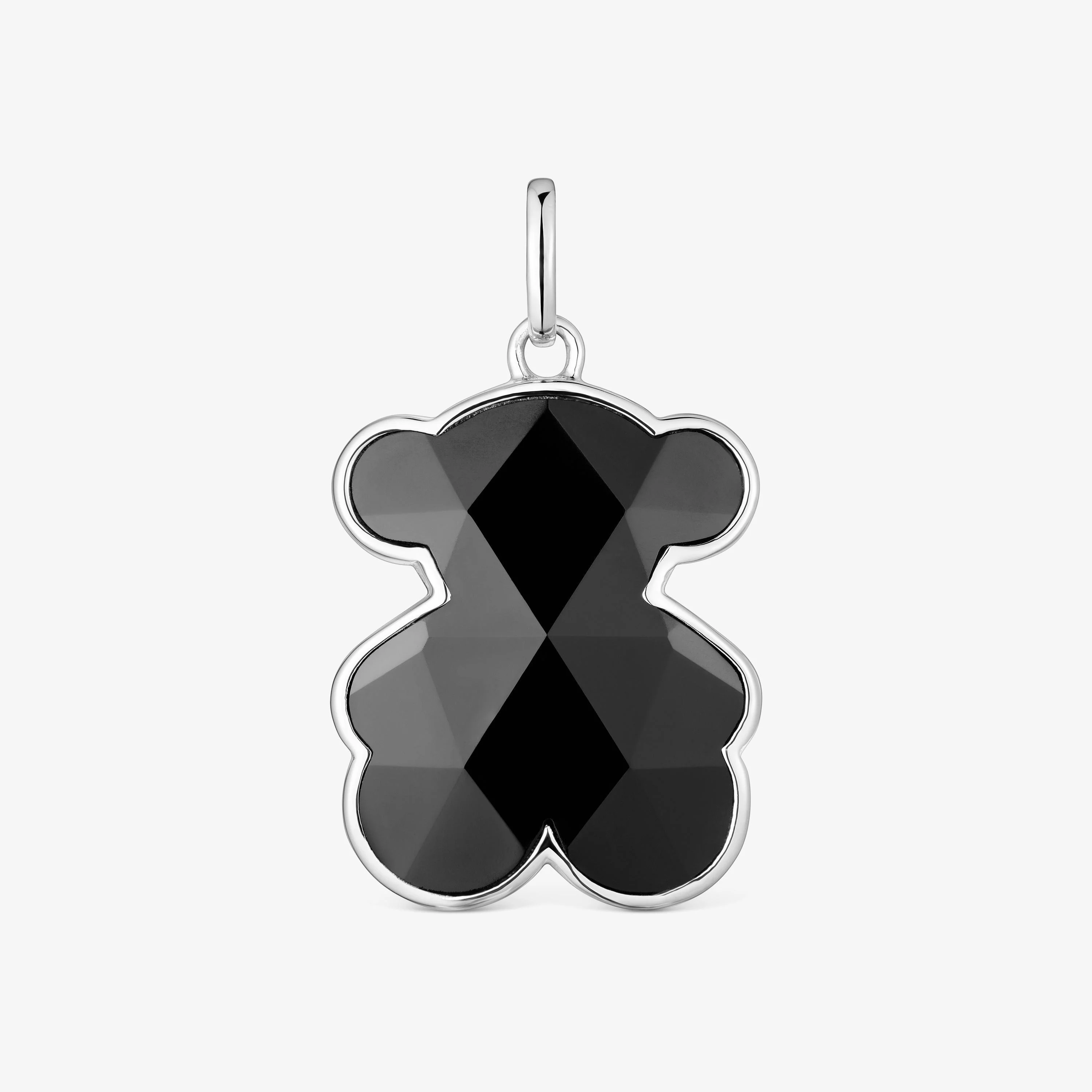 Medium silver Pendant with onyx bear motif in onyx TOUS Icon Color - 1