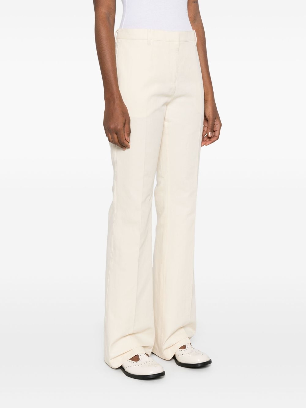 flared cotton trousers - 3