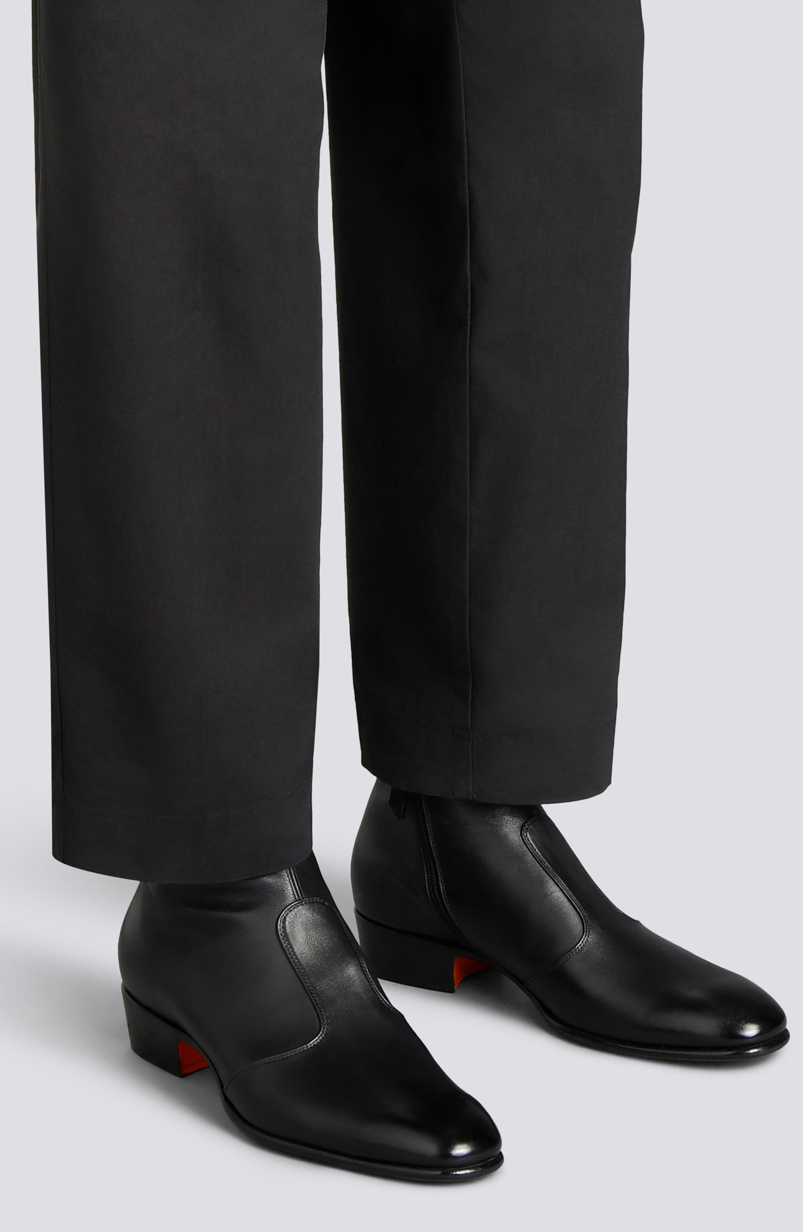 Santoni Adrian Zip-Up Boot in Black at Nordstrom - 2