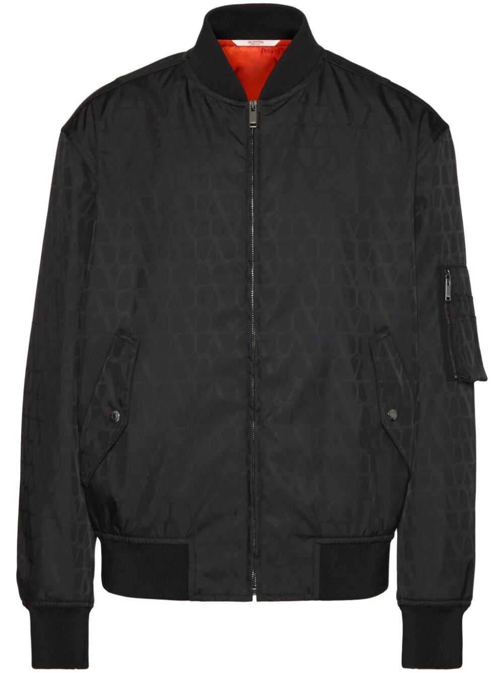 Nylon bomber jacket with all-over toile iconographe print - 1