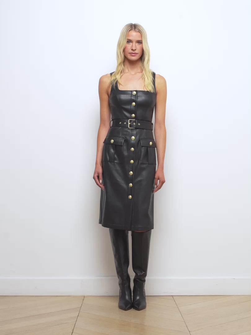 Idy Button-Front Dress - 7