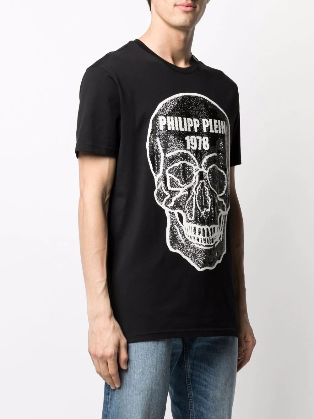 skull-print studded T-shirt - 3