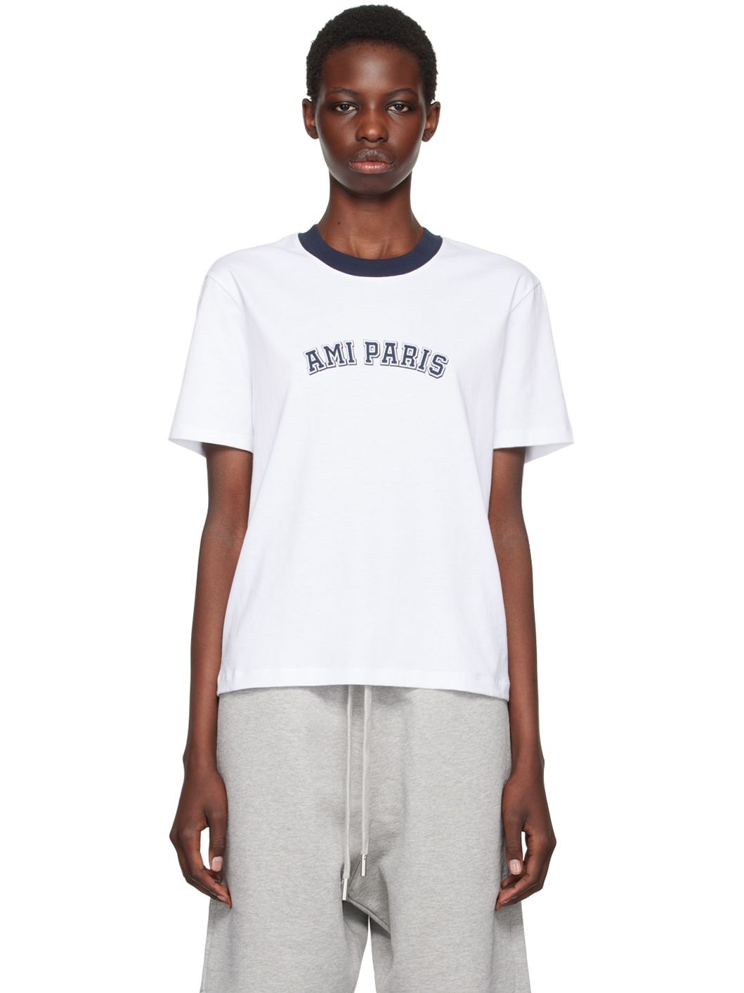 White 'Ami Paris' T-Shirt - 1