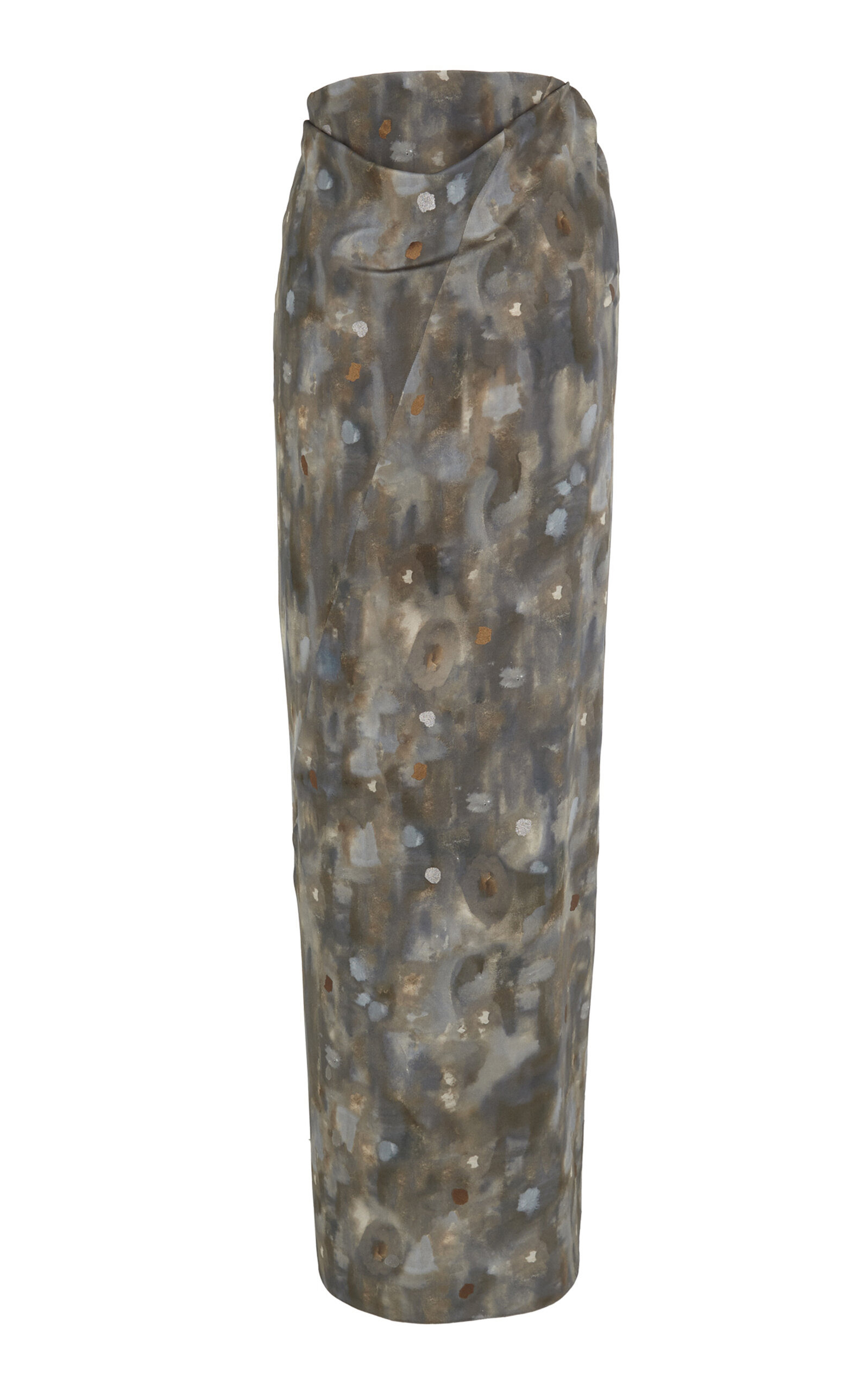 Pareo Silk Wrap Maxi Skirt print - 6