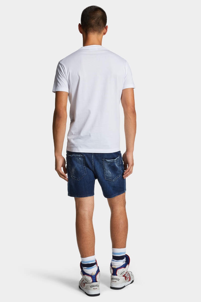 DARK MILKY WAY WASH BRO JEAN SHORTS - 4