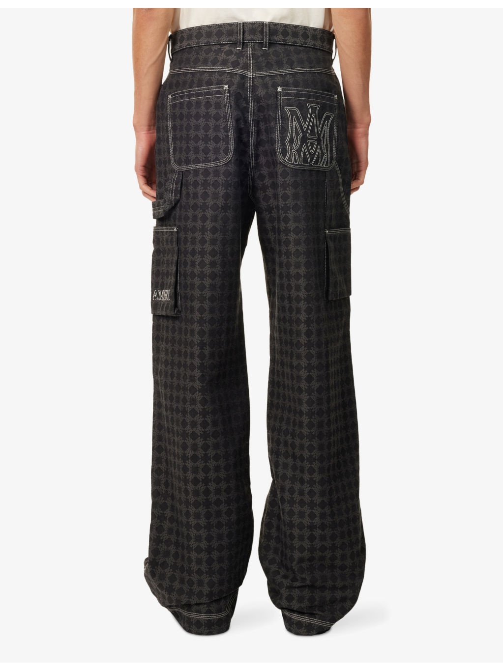 Quad Work Printed Cotton And Linen Trousers - 4