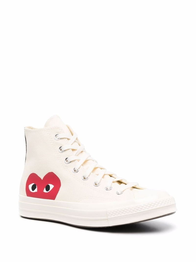 Comme des Garçons PLAY x Converse Chuck 70 "White" sneakers outlook