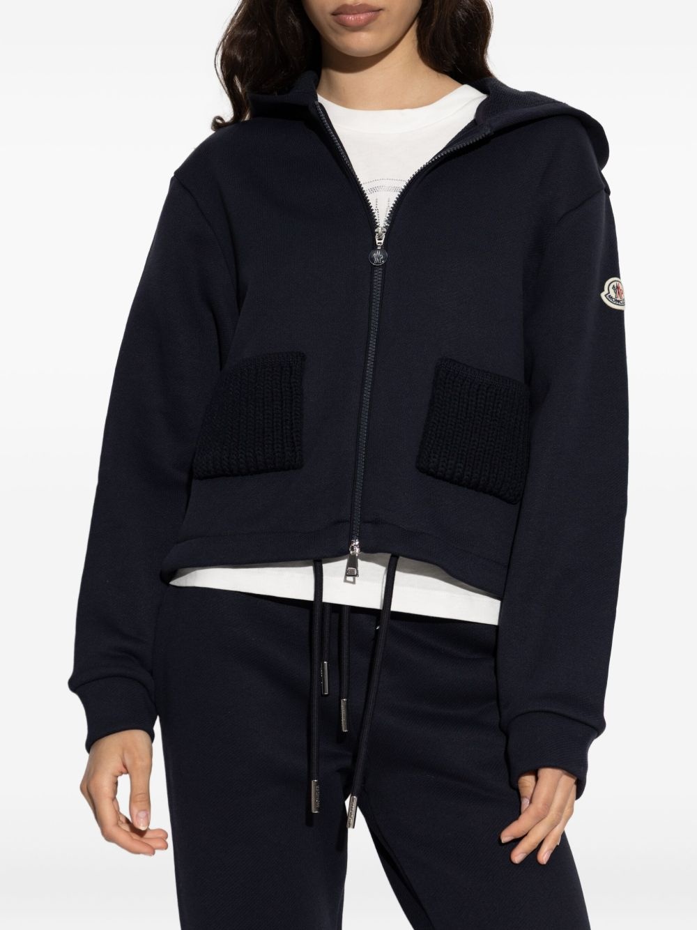 knitted pockets hoodie - 3