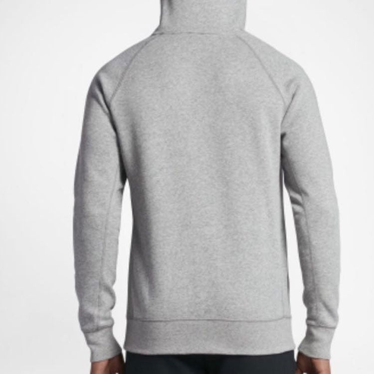 Men's Air Jordan 11 Fleece Po Casual Sports Fleece Lined Long Sleeves Printing Hooded Gray 823715-06 - 4
