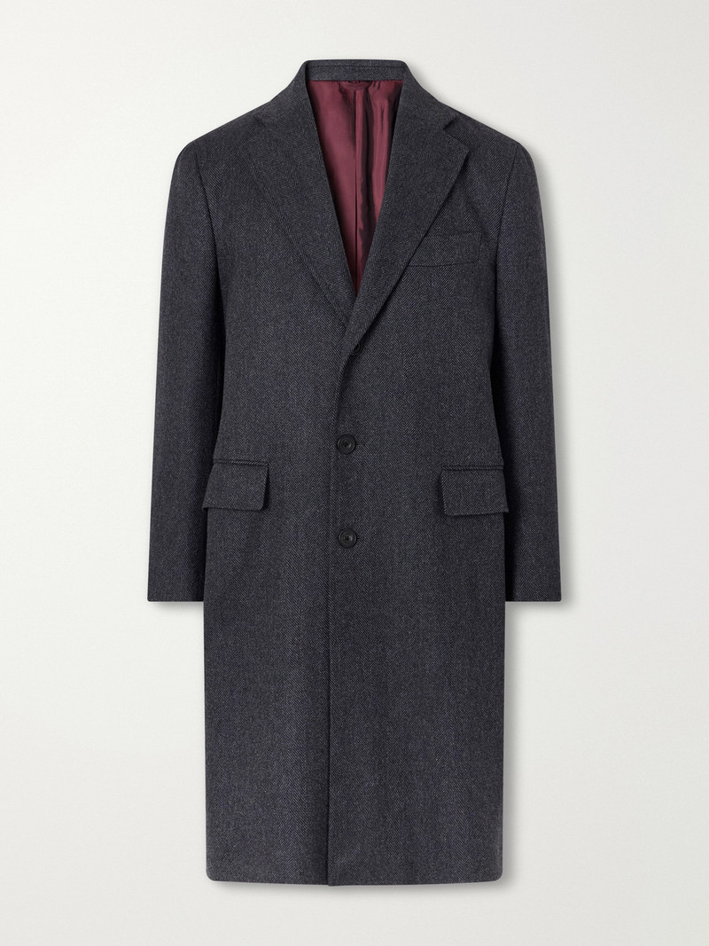 Herringbone Virgin Wool Coat 1