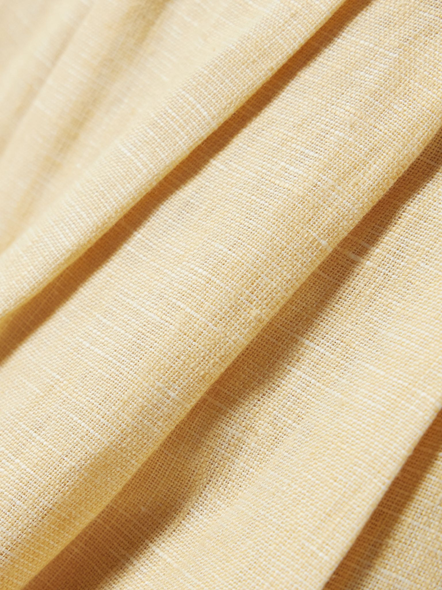 Parker pleated linen wide-leg pants Yellow - 5